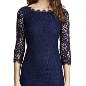 DVF Zarita Midnight (Navy) 3/4 Bodycon Dress